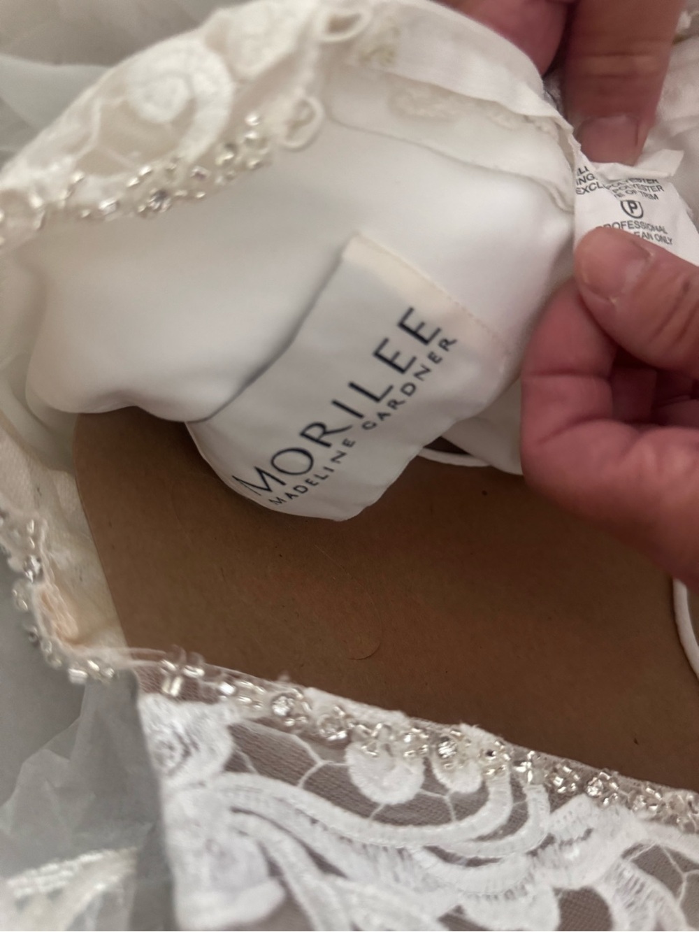 Mori Lee White Lace Bridal Gown With Beaded Trim View 4